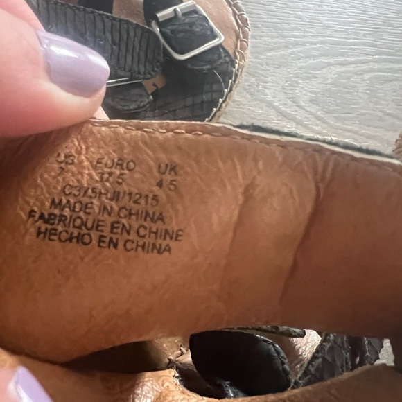 Anthropologie Kelsey dagger Brooklyn island espadrille buckle wedges - Picture 7 of 14